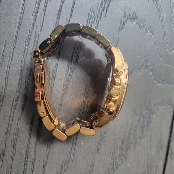 MICHAEL KORS WOMEN'S BLAIR CHRONO DATE ROSE GOLD-TONE/TORTOISE WRIST WATCH - Picture 6 of 8